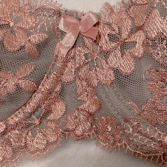 Lace Embroidered Unlined Bra - Picture 4 of 11